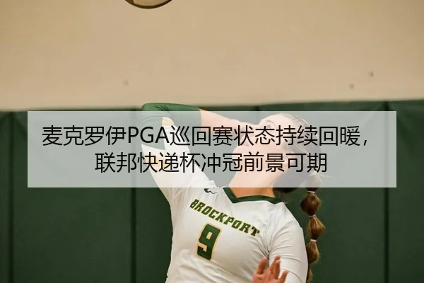 麦克罗伊PGA巡回赛状态持续回暖，联邦快递杯冲冠前景可期